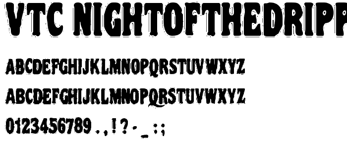 VTC NightOfTheDrippyDeadCaps font